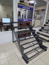 Лестница входная каркас под ППК или ДПК,без перил.Ширина 2 м.Высота 90 cм. 6 ступеней.