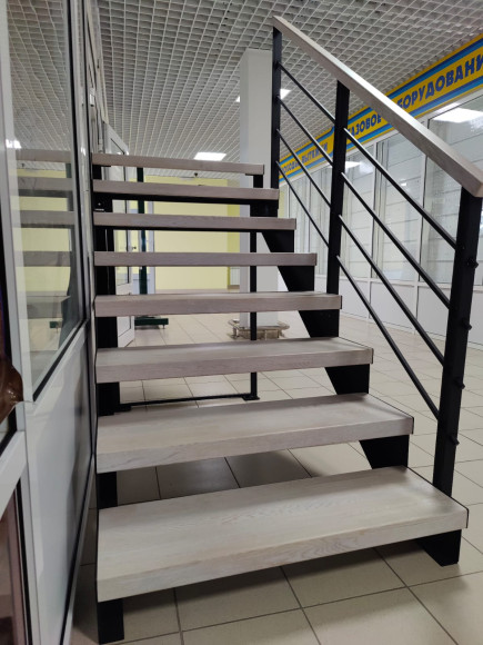 Лестница в дом, 10 прямых ступеней.Ширина 90 см. 