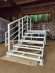 Лестница-крыльцо 6 ступеней с площадкой ,без ступеней ДПК,ограждение с одной стороны.Ширина 2 м высота 90 см.