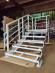 Лестница-крыльцо 6 ступеней с площадкой ,без ступеней ДПК,ограждение с одной стороны и торца.Ширина 1,3 м ,высота 90 см.