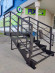 Лестница 8 ступеней с площадкой ,без  ДПК,ограждение с двух сторон.Ширина 1,3 м высота 1,2 м.