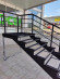 Лестница-крыльцо 7 ступеней с площадкой ,без ступеней ДПК,ограждение с одной стороны и торца площадки.Ширина 1м высота 1,05м.